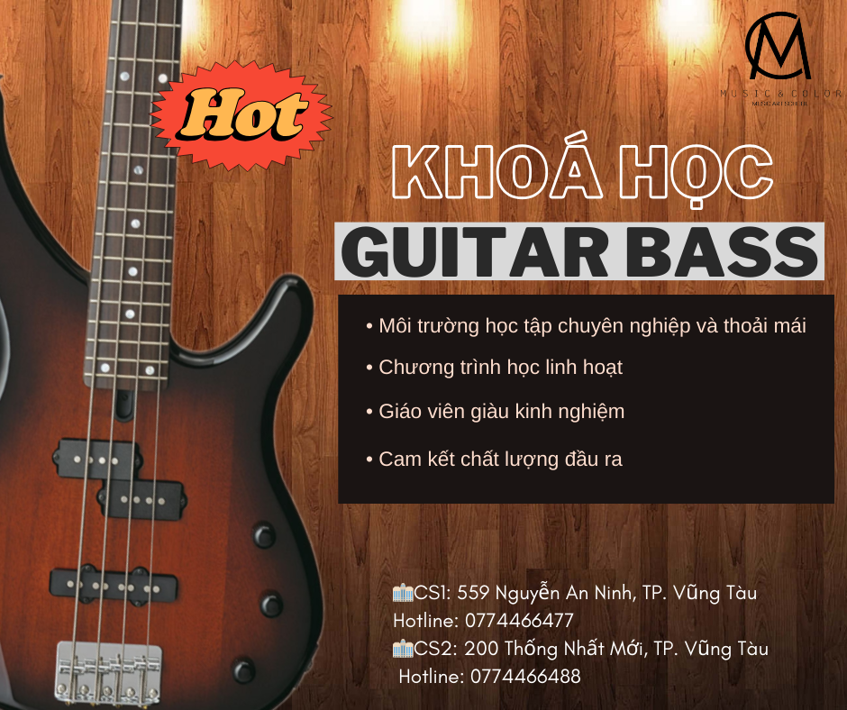 Khoá học guitar bass căn bản tại Vũng Tàu